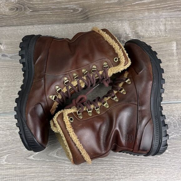 Timberland Mount Holly Women’s Sz 7M Waterproof Brown Leather Mid Warm Boots - Picture 9 of 10